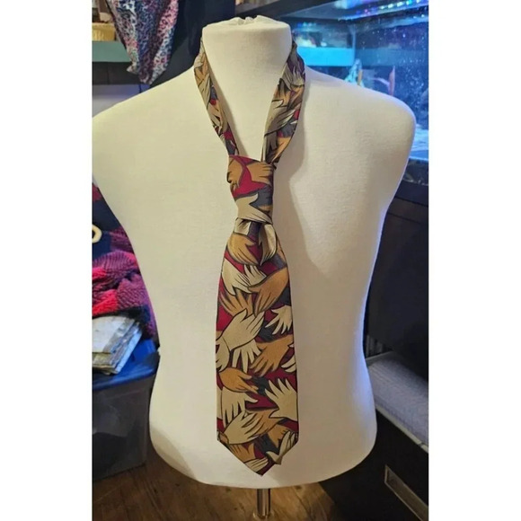 Vintage 1991 Apple Corps Limited Beatles I Wanna Hold Your Hand Mens Neck Tie - Picture 1 of 8